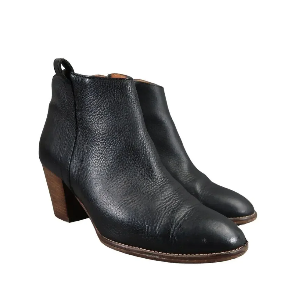 Madewell Shoes Womens 7 Bootie Fashion Classic Billie Boot Leather Stacked Heel